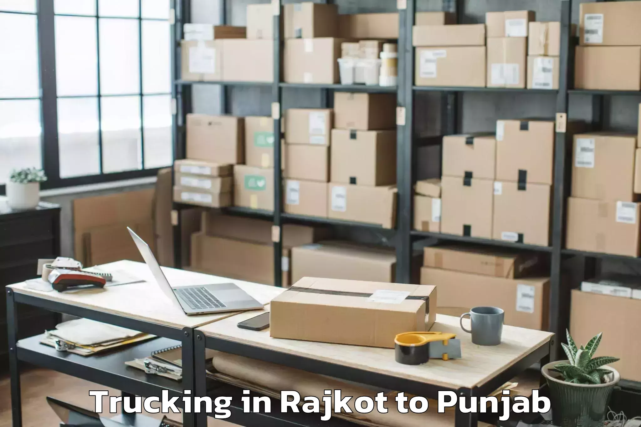 Easy Rajkot to Nurpur Kalan Trucking Booking